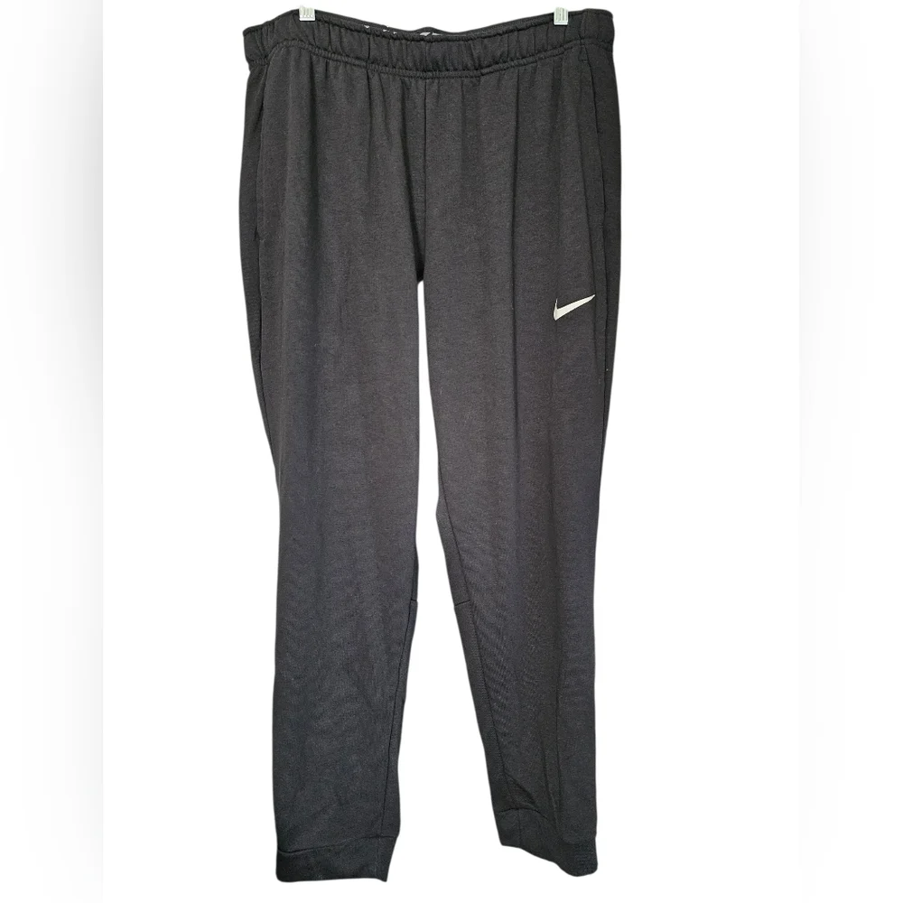 Nike Men's Black Joggers with White Swoosh